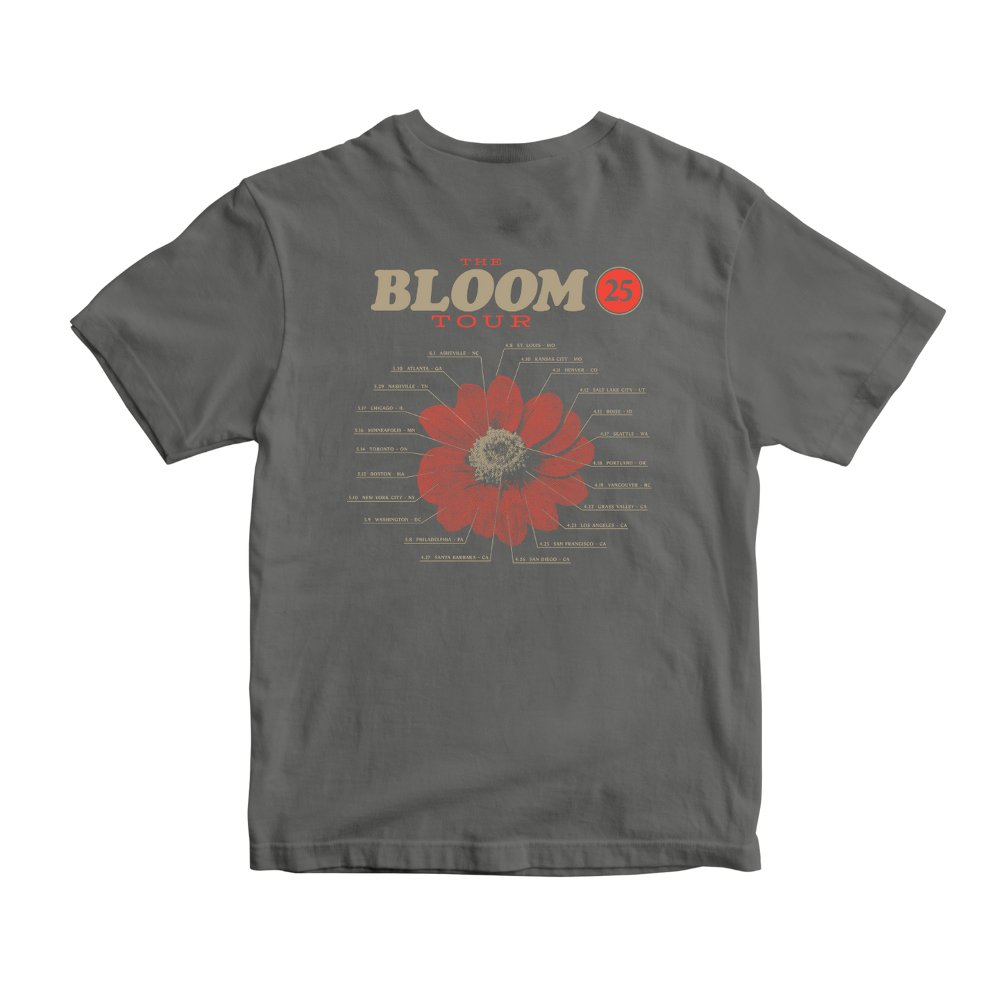 Bloom US + CA 2025 Tour Tee